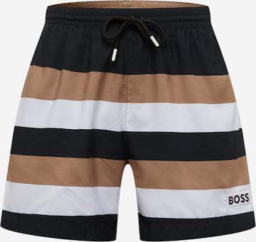 BOSS Black Swimming shorts 'PALU' in Beige: front