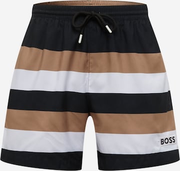 BOSS Black Badshorts 'PALU' i beige: framsida