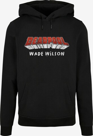 ABSOLUTE CULT Sweatshirt 'Deadpool - Aka Wade Wilson' in Schwarz: predná strana