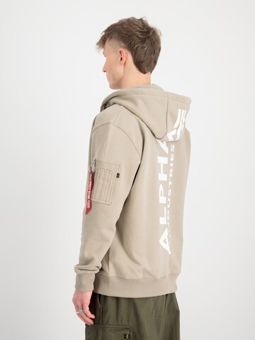 ALPHA INDUSTRIES Tepláková bunda - Béžová: predná strana