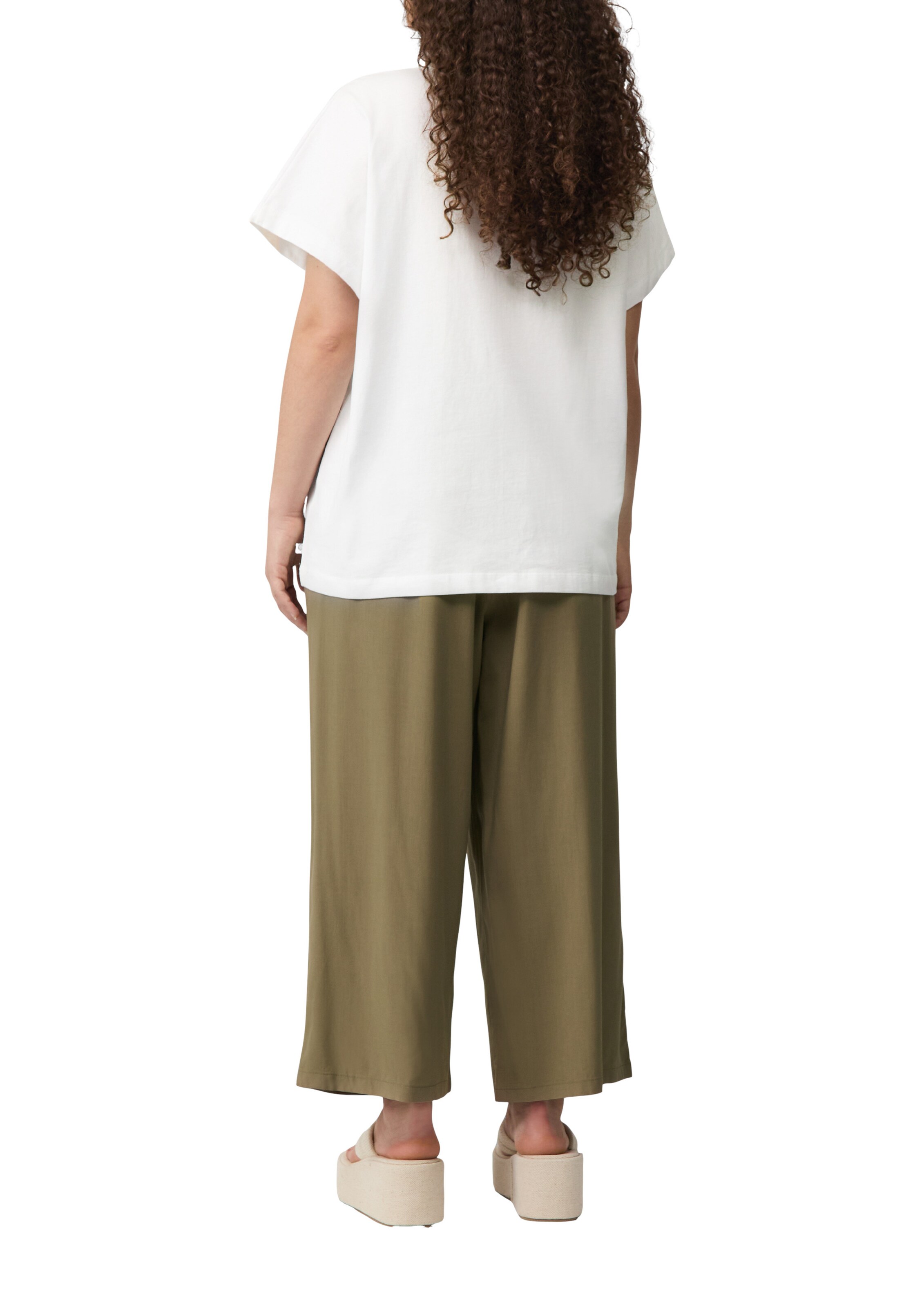 Wide Leg Pantalon QS en vert