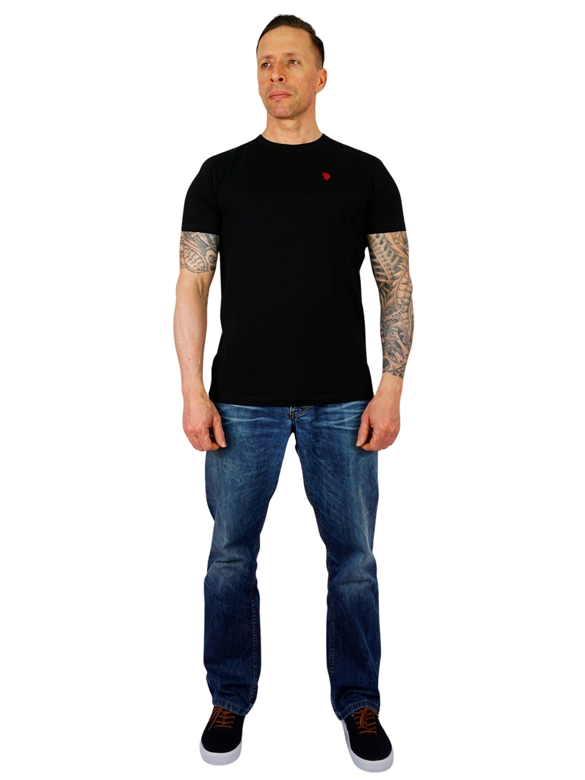 U.S. POLO ASSN. Shirt in Black: front