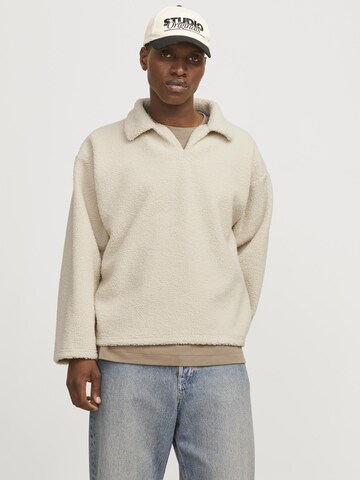 JACK & JONES Sweatshirt i beige: forside