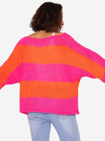 SASSYCLASSY Širok pulover | roza barva