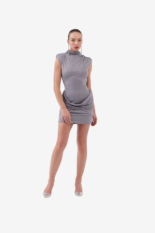 Robe de cocktail HOLLY LOLLY en gris