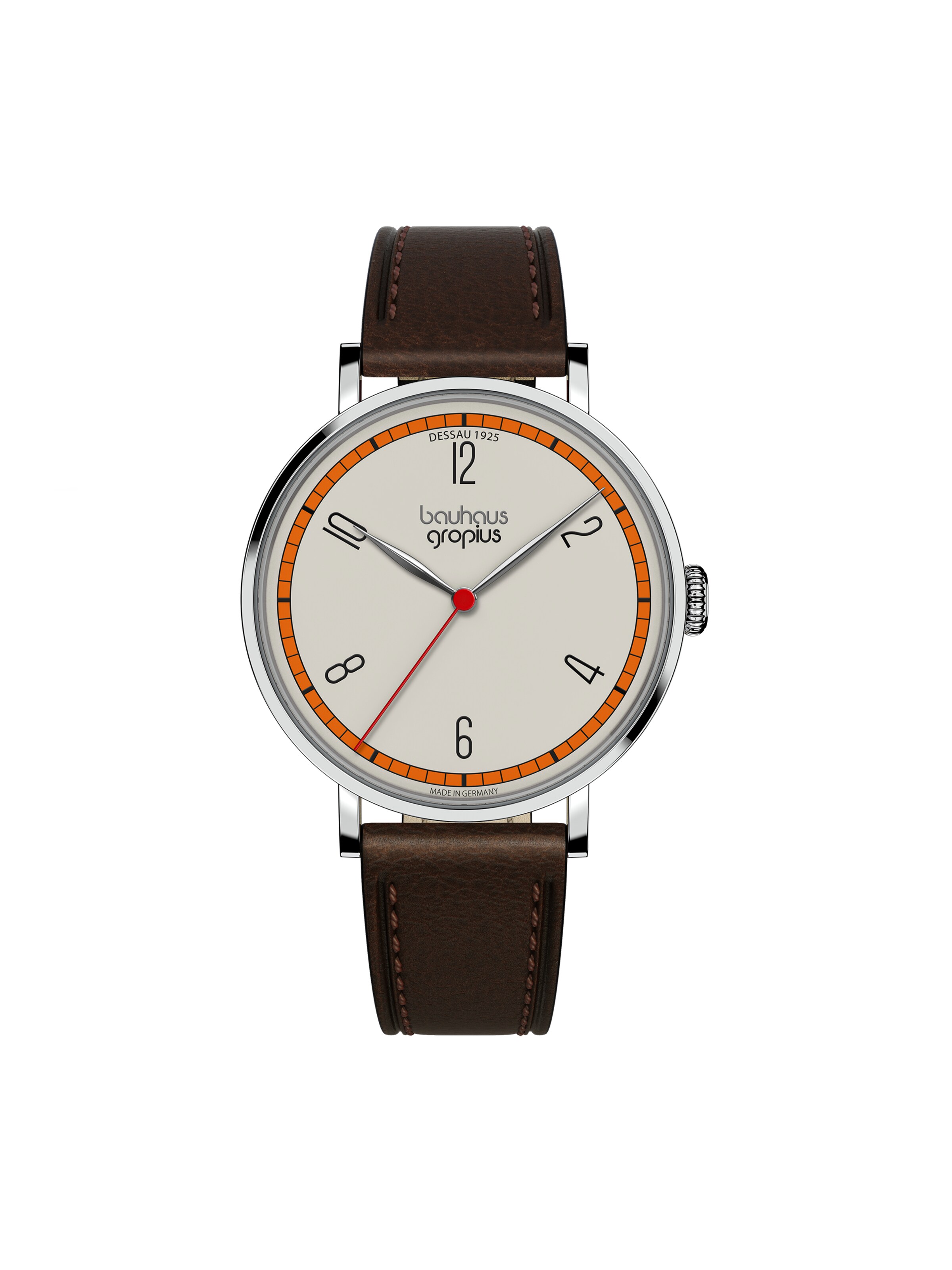 WALTER GROPIUS Analog Watch 'DESSAU 1925' in Beige: front