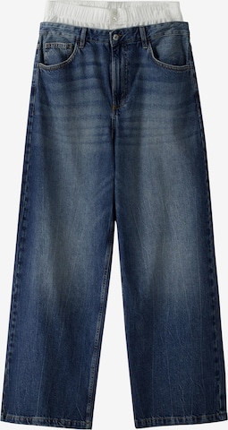 Wide leg Jeans di Bershka in blu: frontale