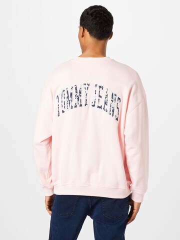 Felpa di Tommy Jeans in rosa