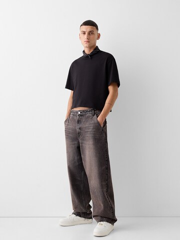 Bershka Wide leg Jeans in Grijs