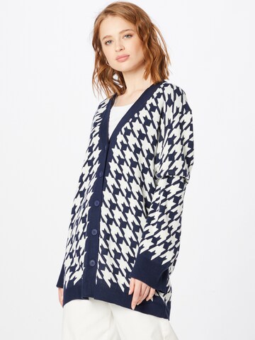 NA-KD Knit cardigan in Blue: front
