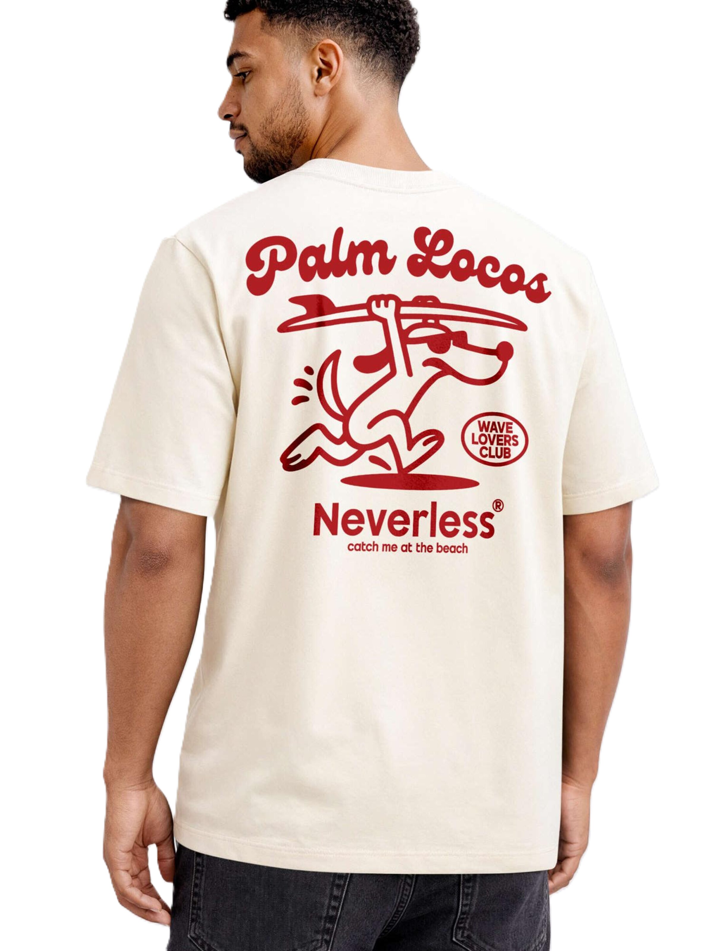 Neverless Shirt 'Palm Locos' in Beige
