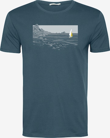 T-Shirt 'Nature Cliffsail' GREENBOMB en bleu : devant