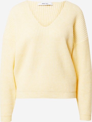 ABOUT YOU Sweater 'Nuria' in Yellow: front