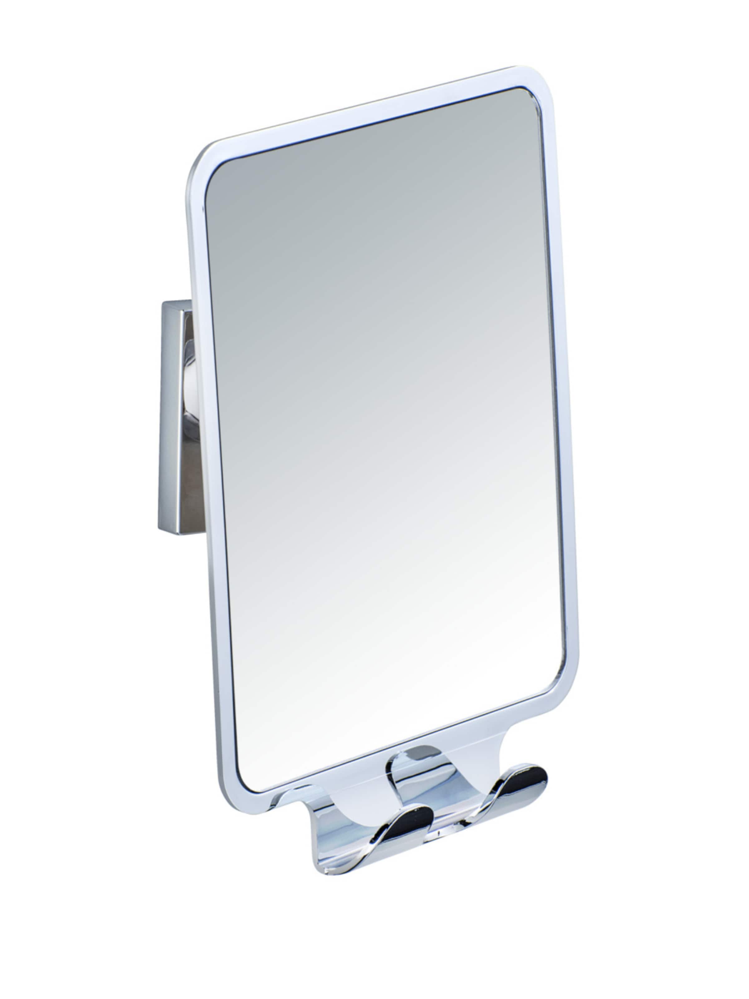 Wenko Cosmetic Mirror 'Vacuum-Loc® Quadro' in Silver: front