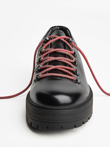 Bershka Lace-up shoe in Black