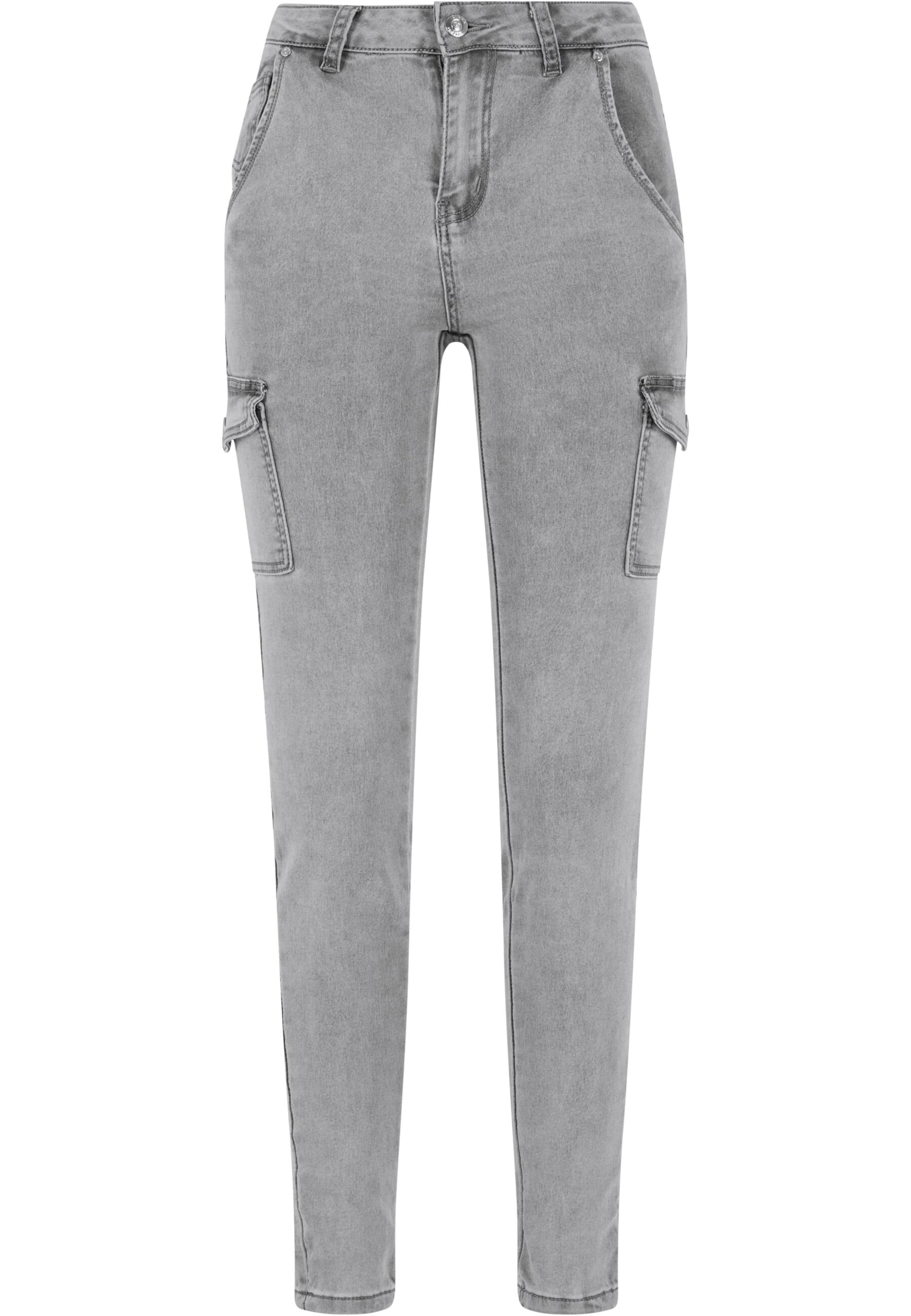 Cloud5ive Slimfit Cargojeans i grå: forside