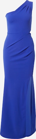 Rochie de seară de la Sistaglam pe albastru: față