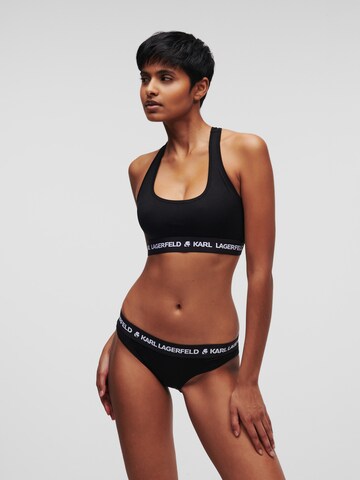 Karl Lagerfeld Bralette Bra in Black: front