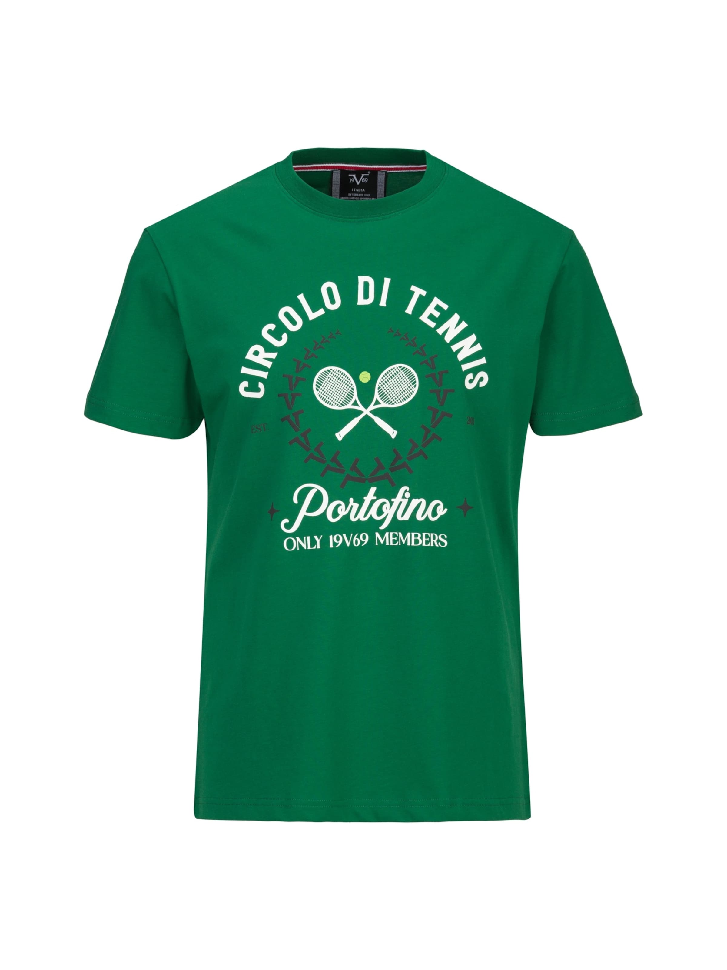 19V69 ITALIA Shirt 'Rafael Tennis 2' in Green: front