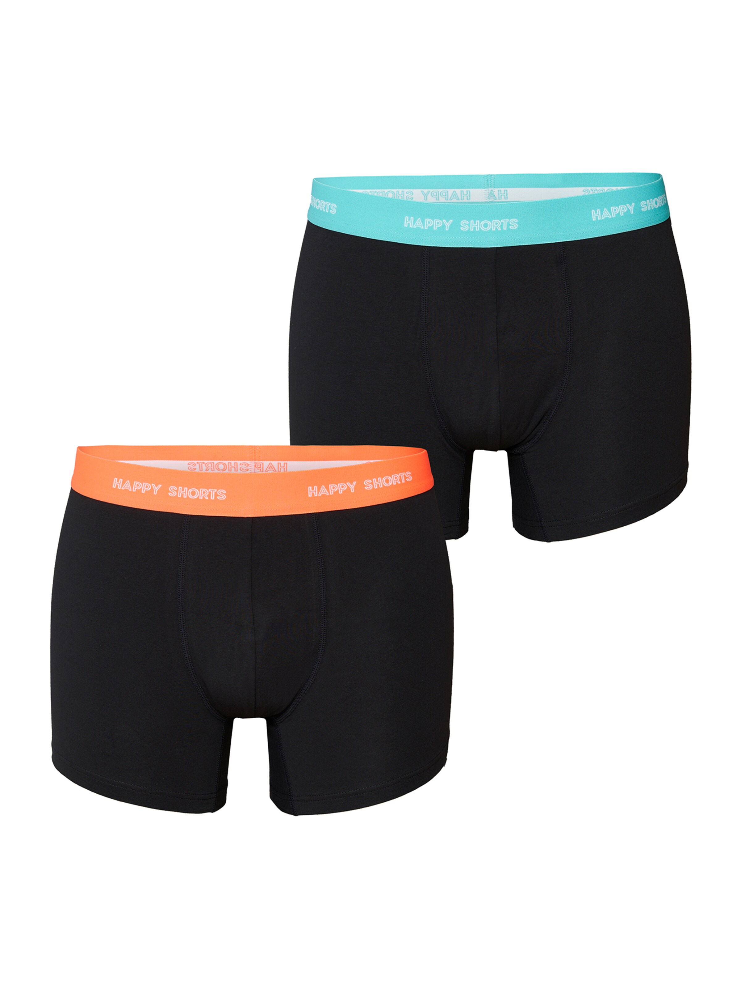 Happy Shorts Retro Boxer ' Jersey ' in Schwarz: Vorderseite