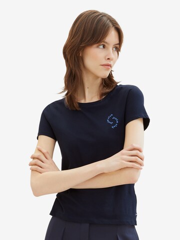 T-shirt TOM TAILOR DENIM en bleu : devant