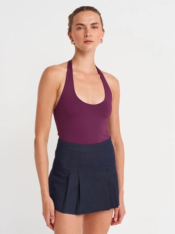 Dilvin Top in Purple: front