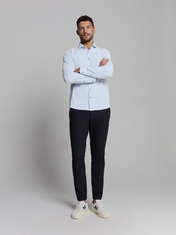 No Excess Regular fit Overhemd in Blauw