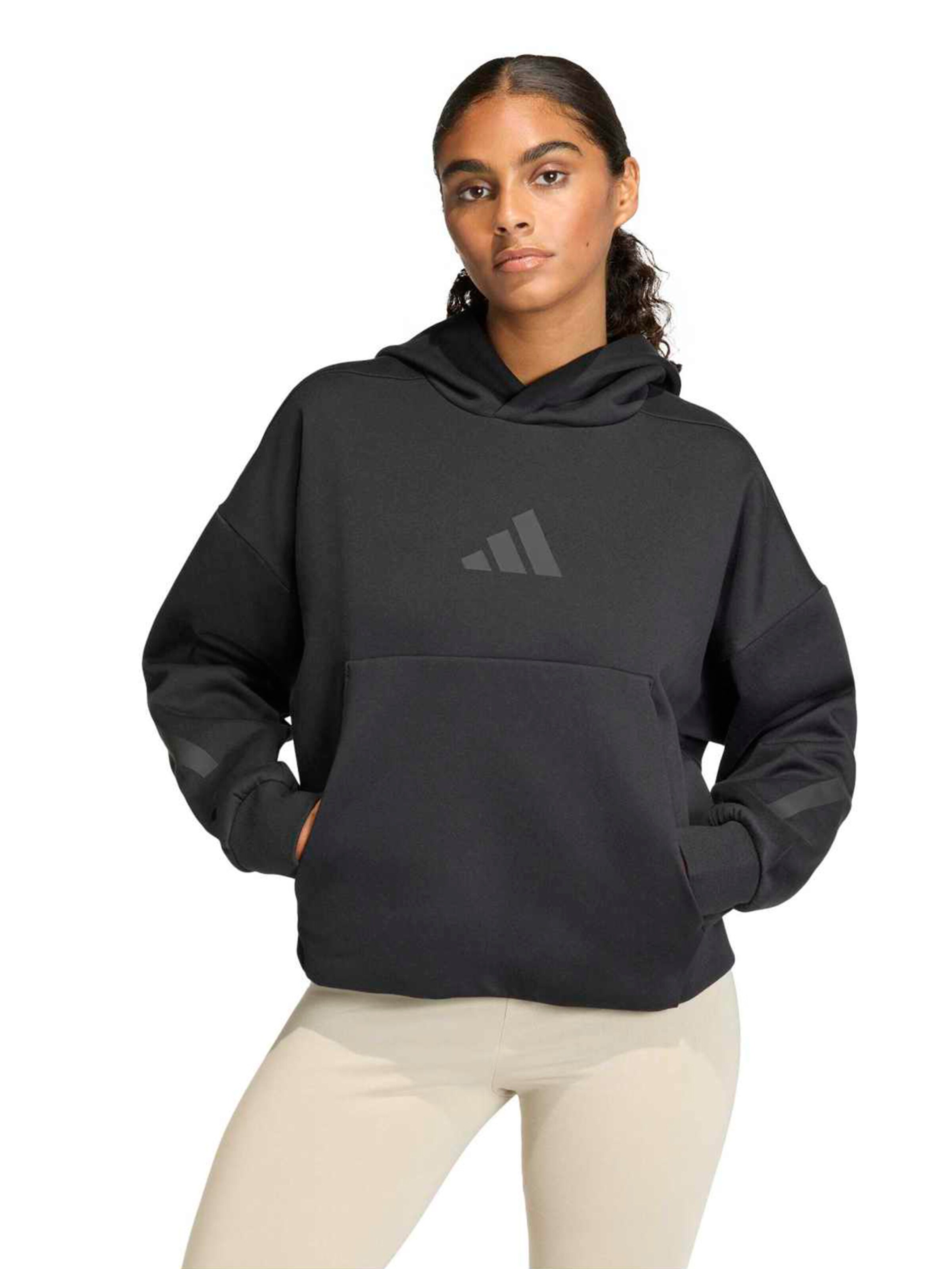 ADIDAS SPORTSWEAR Športová mikina 'Z.N.E.' - Čierna: predná strana