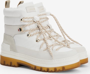 TOMMY HILFIGER Schnürstiefelette in Beige