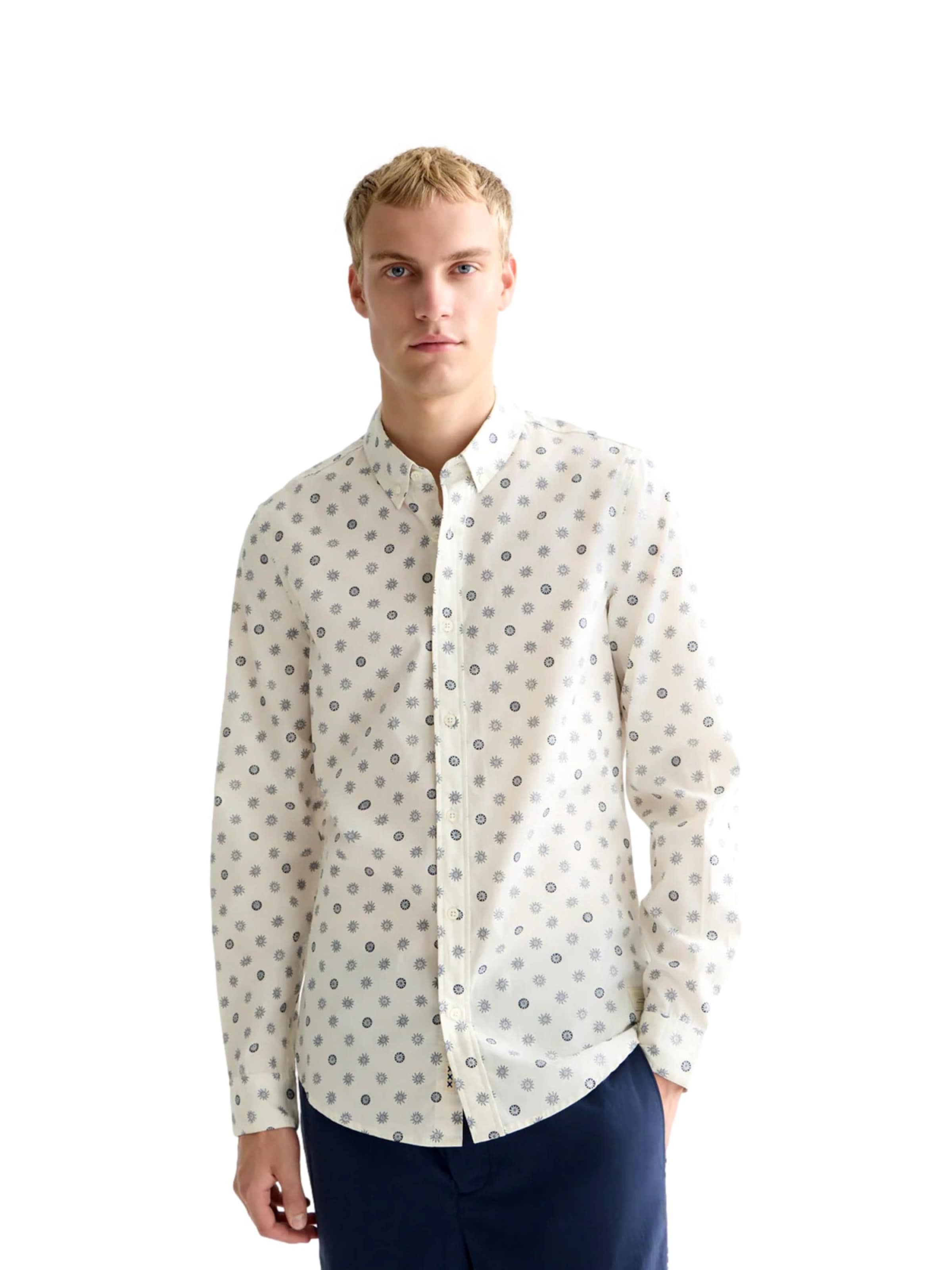 SCOTCH & SODA Slim Fit Hemd in Beige: Vorderseite
