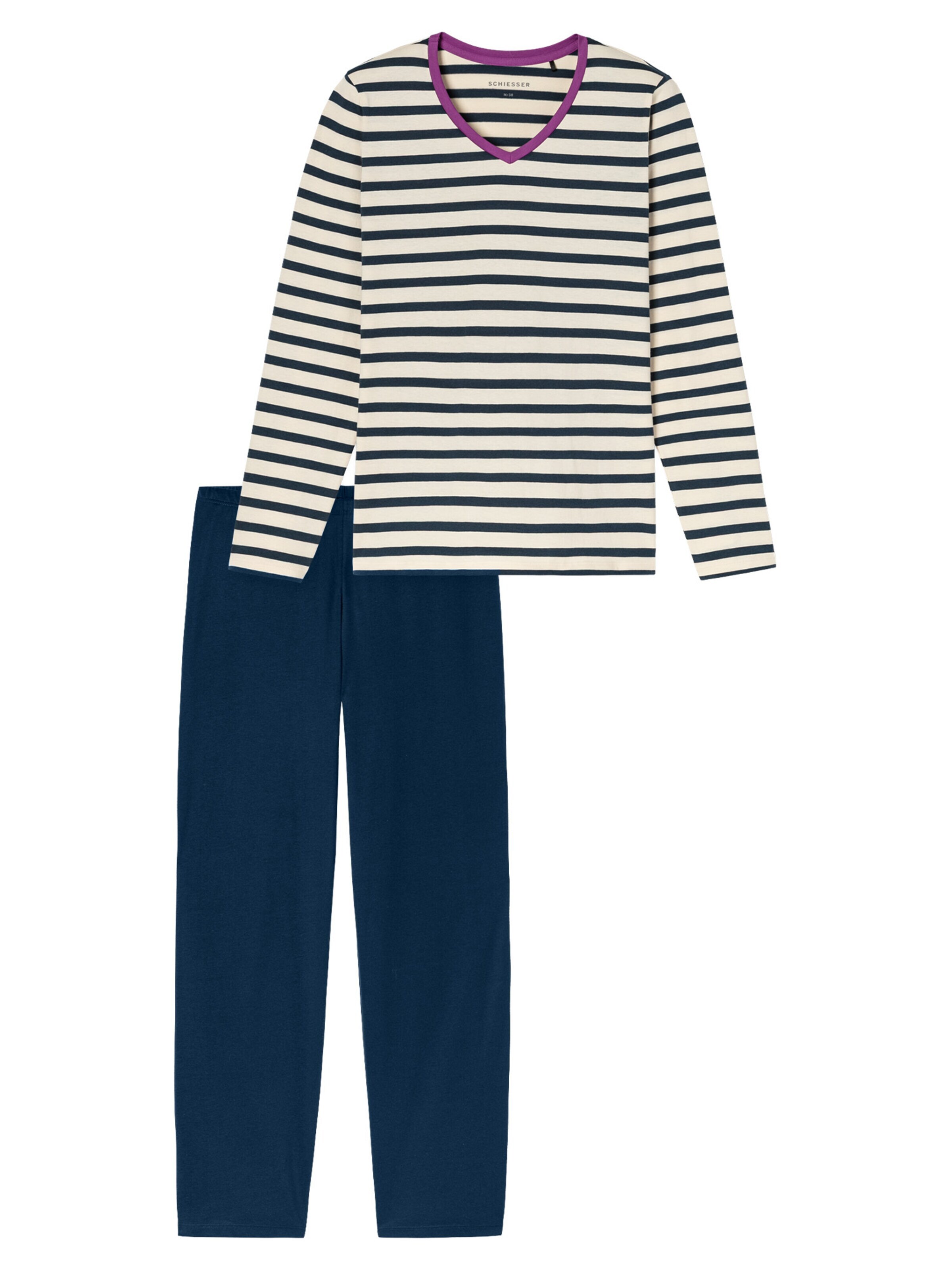 SCHIESSER Pyjama 'Casual Essentials'‌‌‌‌‌ in Mischfarben: Vorderseite