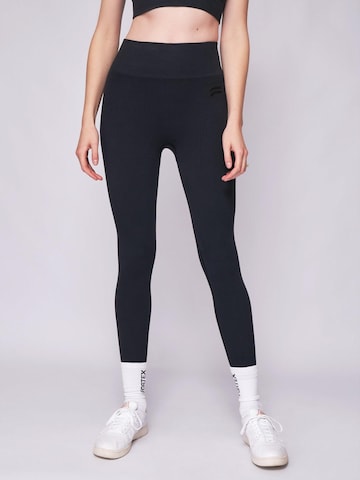 Fortex Fitness Skinny Legginsy 'Seamless Essential' w kolorze szary: przód