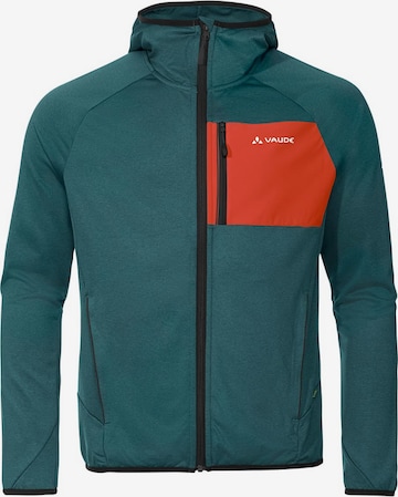 VAUDE Athletic Fleece Jacket 'Tekoa' in Green: front