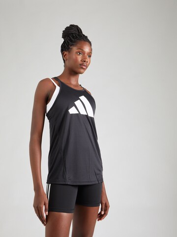 Sport top 'Run It' de la ADIDAS PERFORMANCE pe negru: față