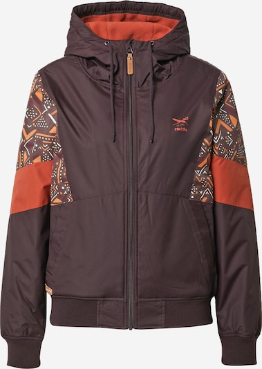 Iriedaily Between-Season Jacket 'Blotchy' in Chocolate / Orange / White, Item view
