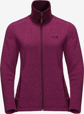 JACK WOLFSKIN Athletic Fleece Jacket 'Scandic' in Purple: front