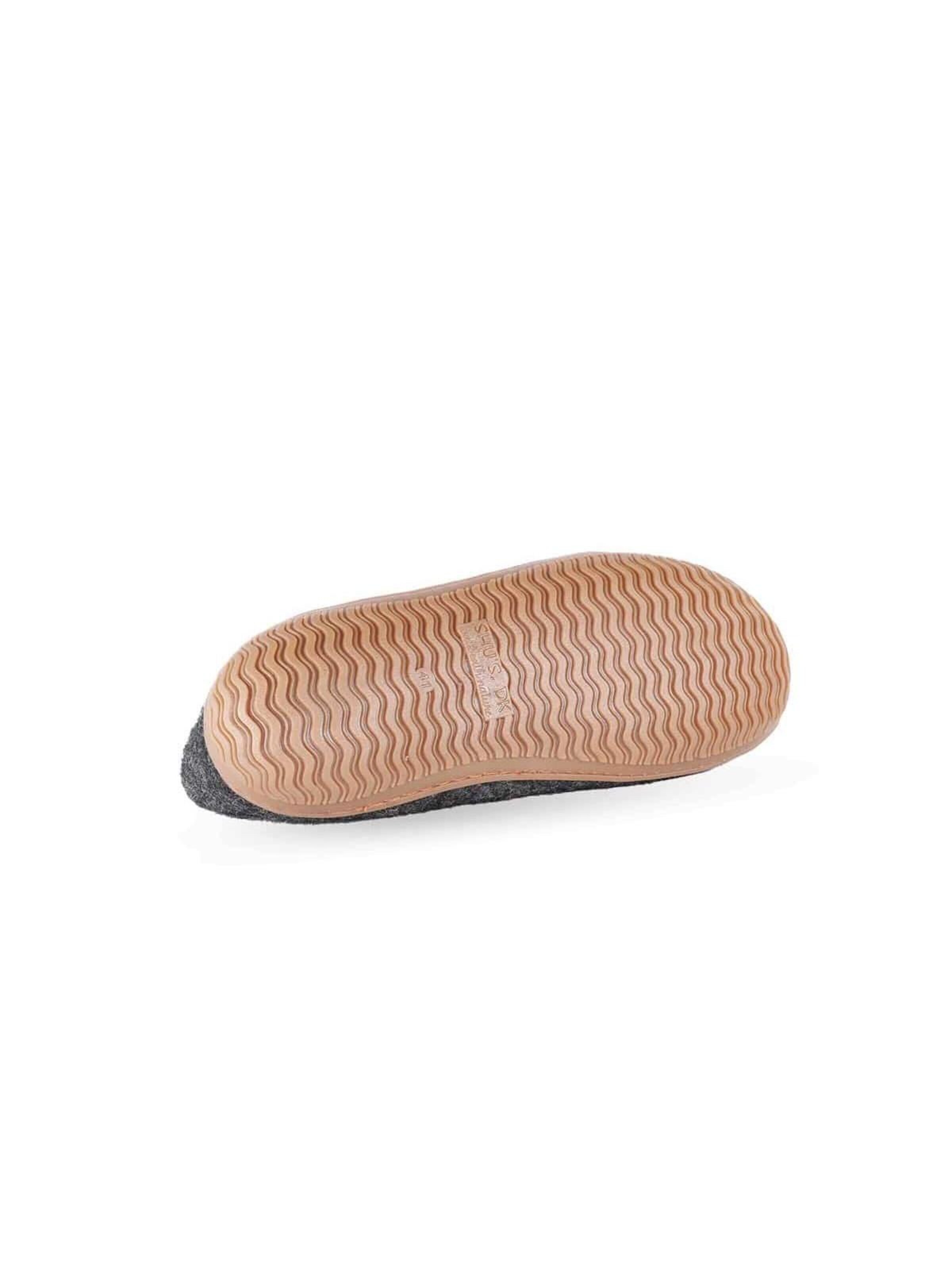 SHUS walk with nature Huisschoen 'Uldhjemmesko (100% ren uld) -m/Gummisål - Dansk Design fra SHUS' in Grijs