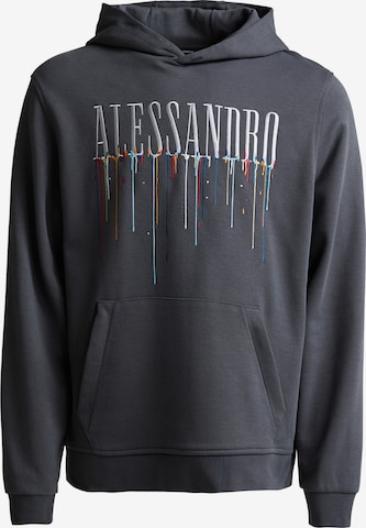 Alessandro Zavetti - Sweatshirt 'Artista' em cinzento: frente
