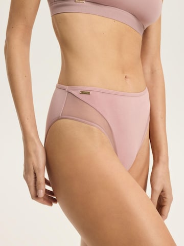 ESOTIQ - Panti 'Taillenslip Blissy, hohe Leibhöhe, Modal Jersey, florales Muster' en rosa