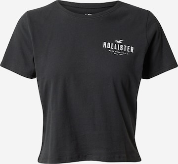 HOLLISTER Póló - fekete: elől