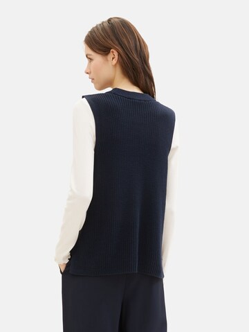 TOM TAILOR DENIM Knitted Vest in Blue