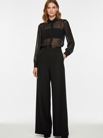 Wide leg Pantaloni 'Wool Wide Leg' de la AVENUE N°29 pe negru