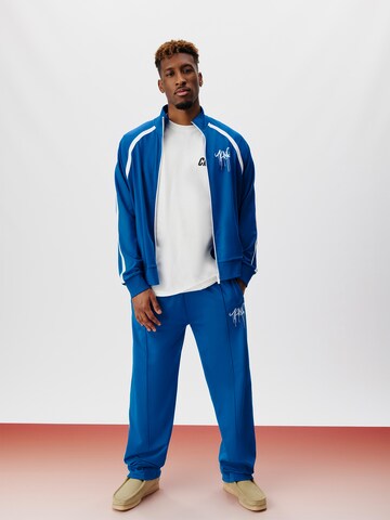 ABOUT YOU x Kingsley Coman Zip-Up Hoodie 'Dylan' in Blue: front