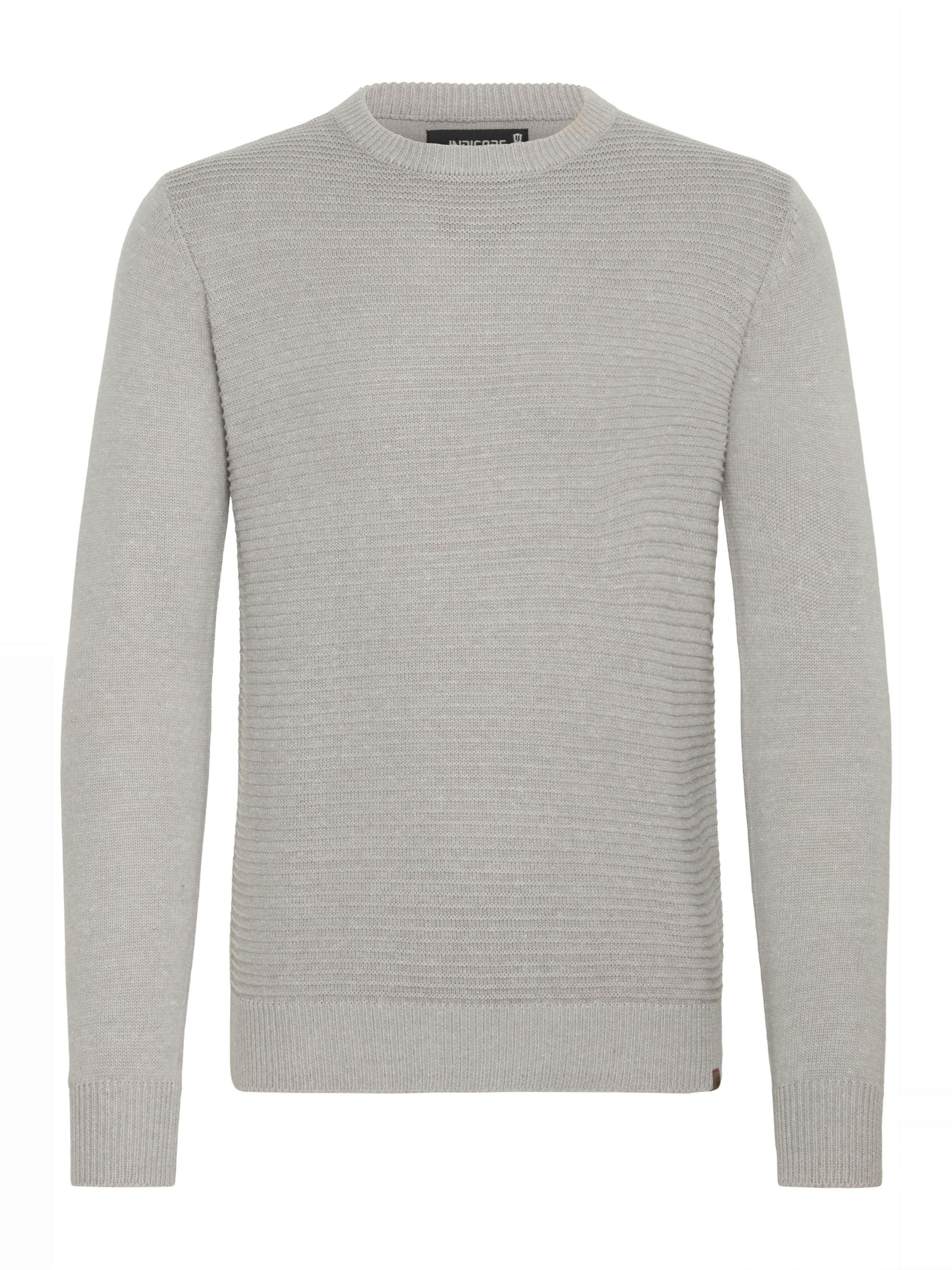 INDICODE JEANS Pullover 'Ricardo' in Grau: Vorderseite