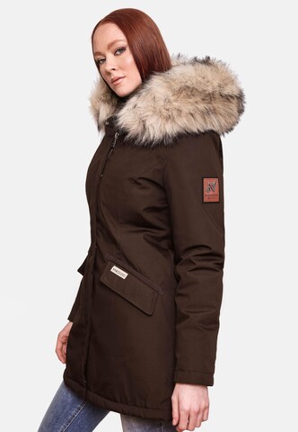 NAVAHOO Winter coat 'Cristal' in Brown