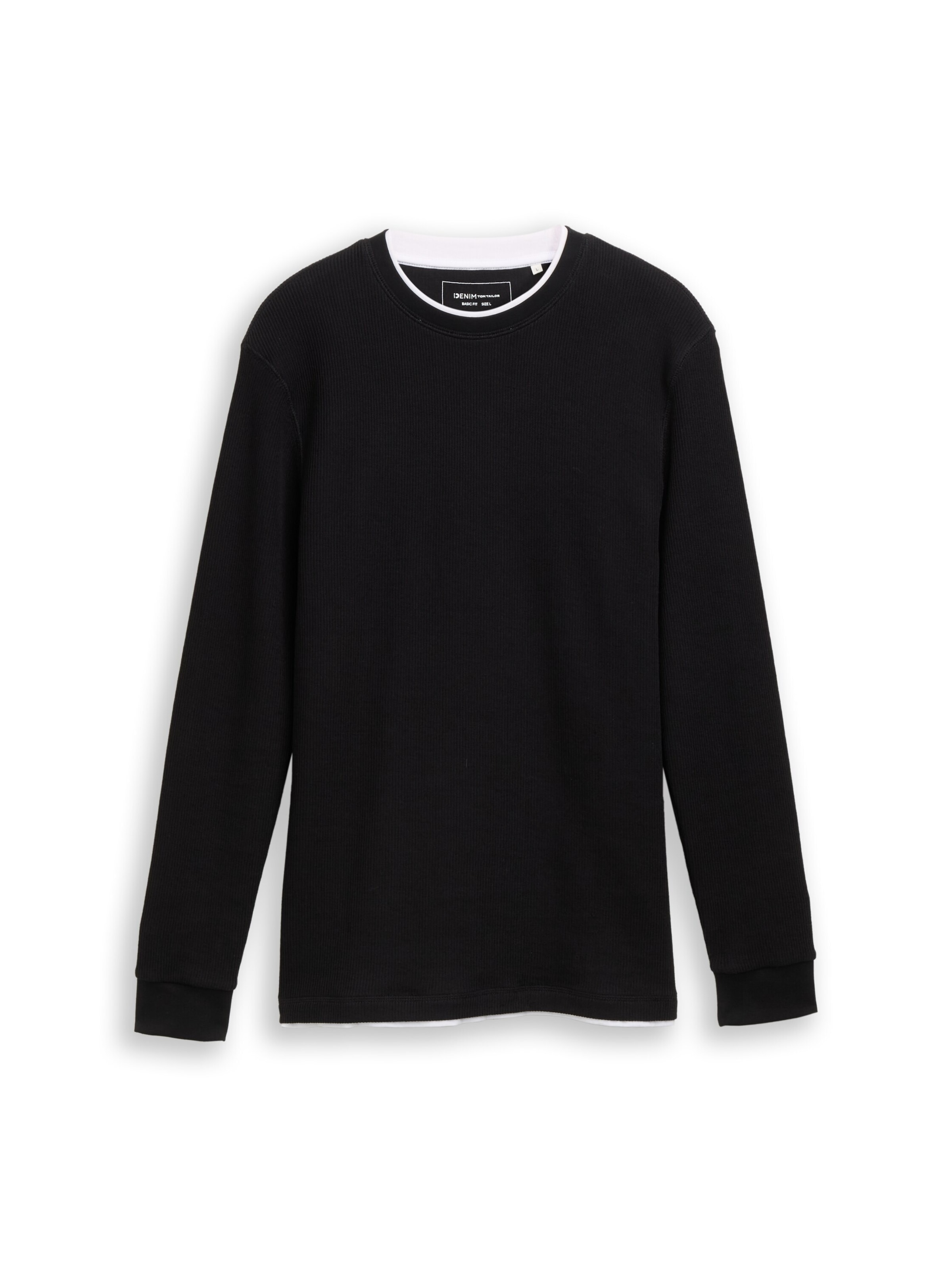 Maglietta di TOM TAILOR DENIM in nero: frontale