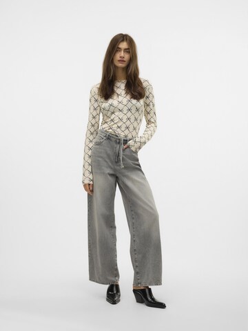 VERO MODA Wide leg Jeans 'WIEN' in Grey