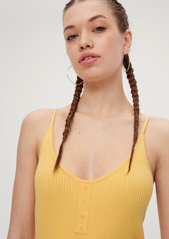 QS Knitted Top in Yellow