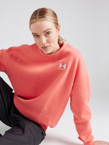 UNDER ARMOUR Sportief sweatshirt 'Essential' in Roze