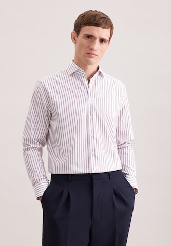 SEIDENSTICKER Regular fit Business shirt 'Schwarze Rose' in Brown: front